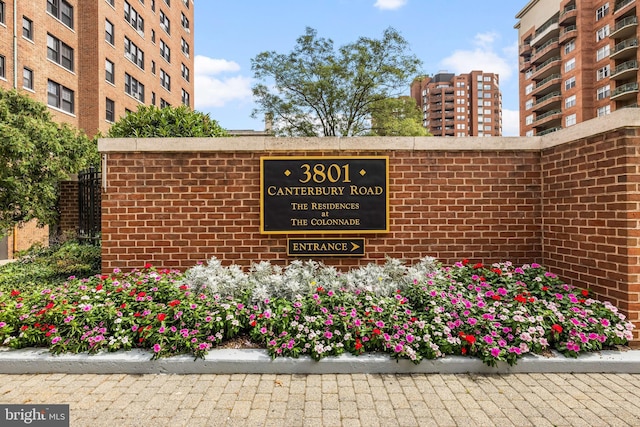 view of community sign