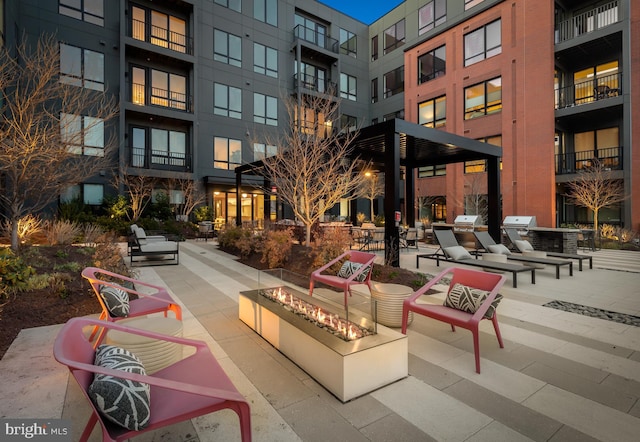 7175 12th St NW Unit 601, Washington, DC 20011 - view of community with a patio and an outdoor fire pit