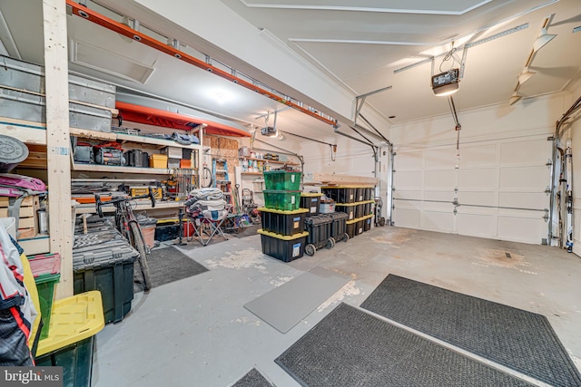 garage featuring a garage door opener