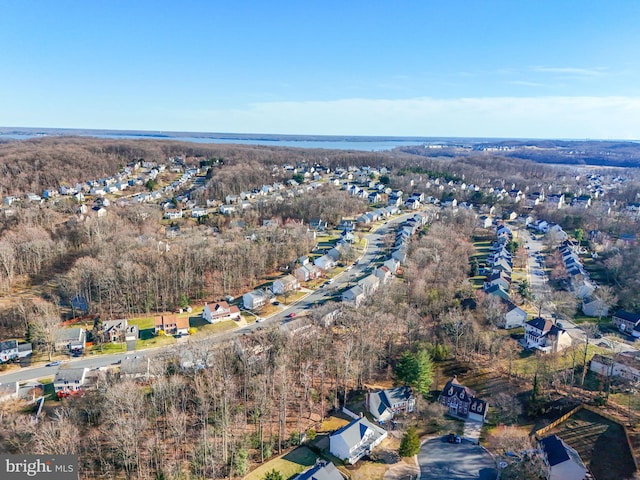 bird's eye view featuring a residential view