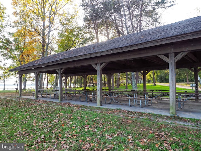 view of home's community with a gazebo and a yard