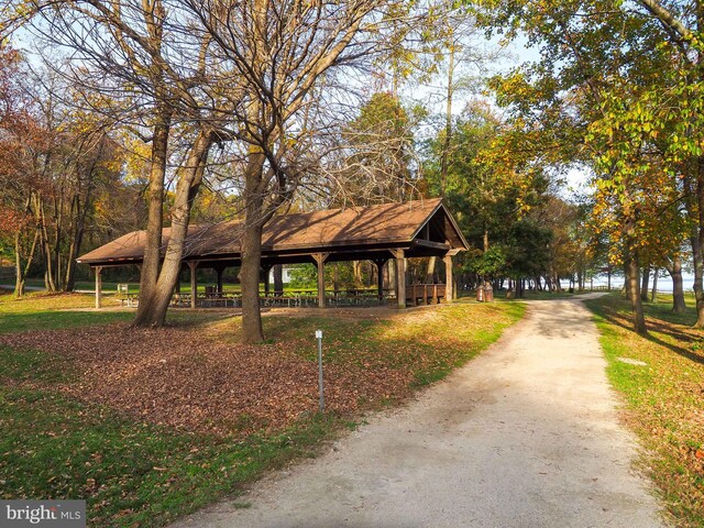 view of community with a gazebo