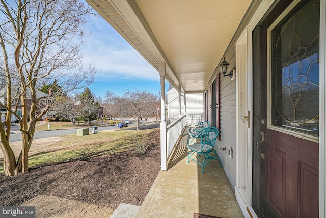 view of patio / terrace featuring covered porch