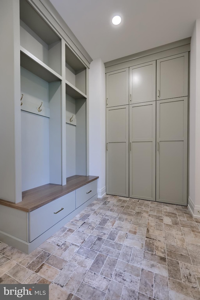 11 Sailfish Dr, Mechanicsburg, PA 17050 - mudroom featuring baseboards and brick patterned flooring