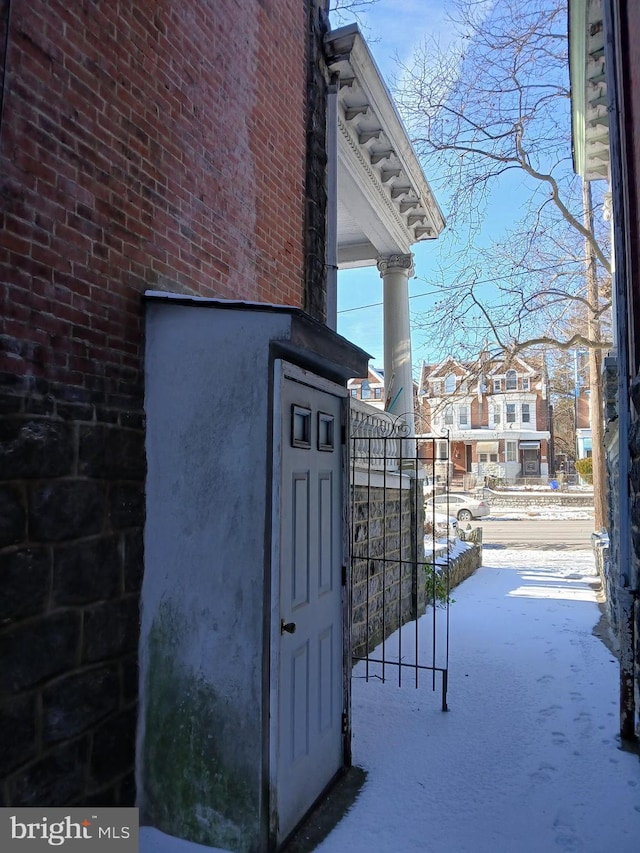 exterior space with a residential view