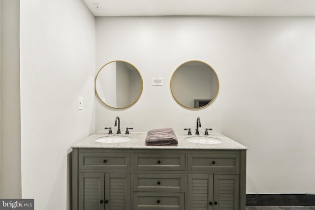 full bath with double vanity and a sink