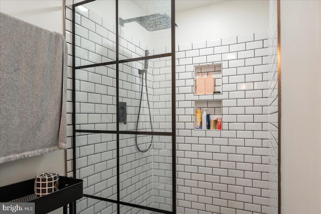 bathroom featuring walk in shower