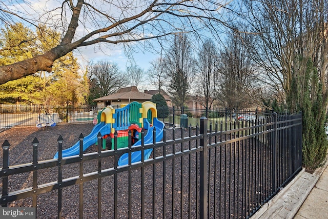 community playground with fence