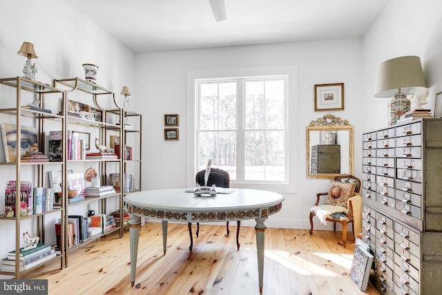 sitting room featuring wood-type flooring