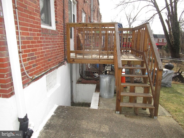 exterior space featuring a deck