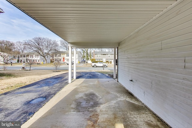 view of patio / terrace featuring a residential view