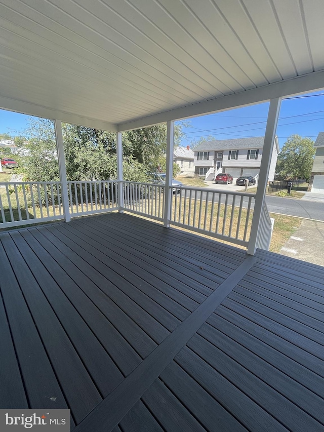 deck featuring a residential view