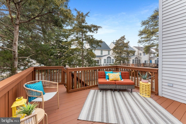 deck featuring a residential view