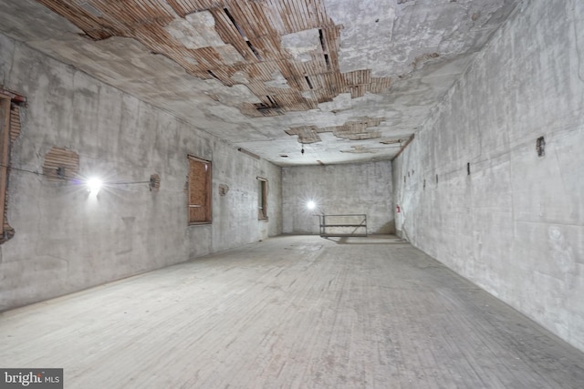 interior space with wood finished floors