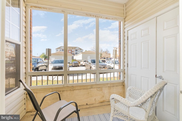 view of sunroom