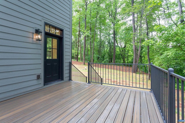 view of wooden terrace