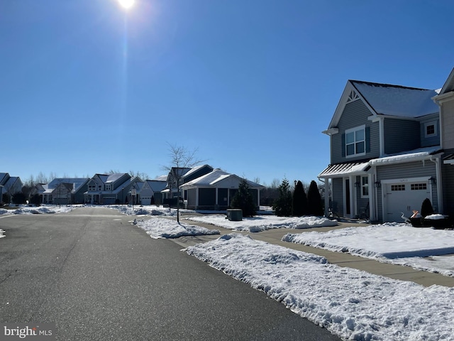 view of street featuring a residential view