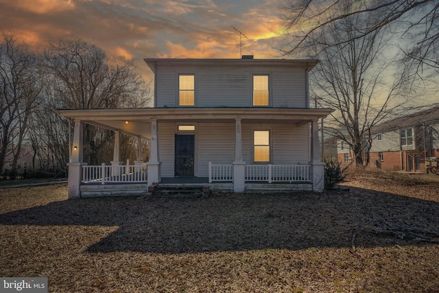 view of front facade with a porch