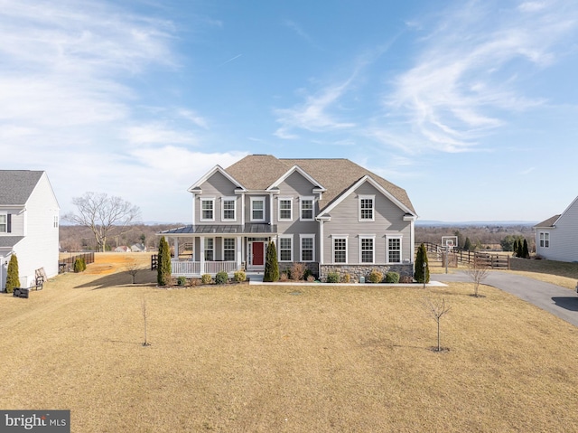 view of front of property featuring stone siding