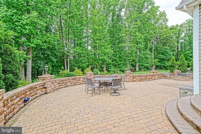 view of patio / terrace featuring outdoor dining area