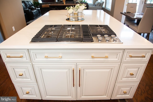 room details with stainless steel gas stovetop