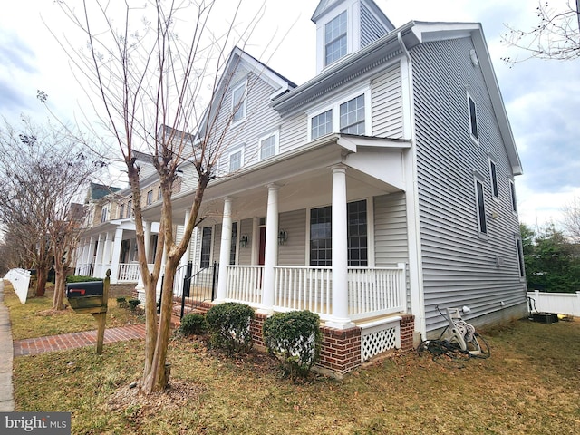 view of front of home with a porch