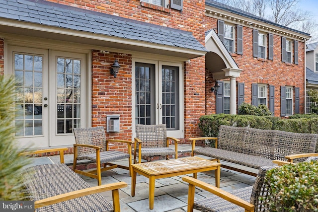 exterior space with a patio area and french doors