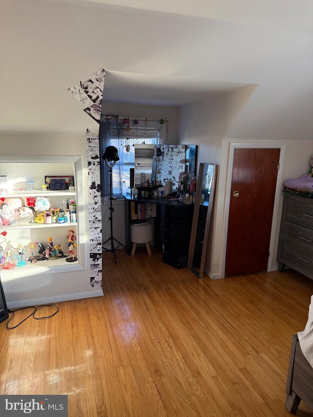 interior space with wood finished floors