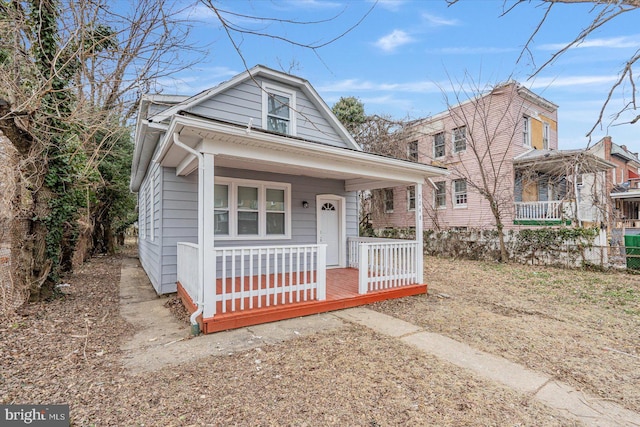 view of front of house featuring covered porch