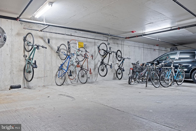 garage featuring bike storage