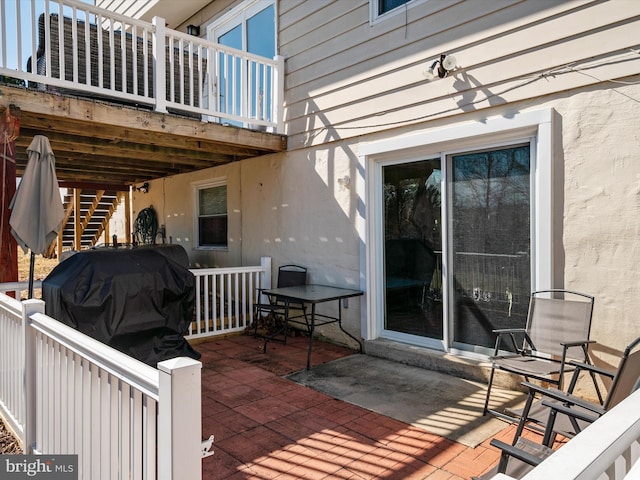 view of patio / terrace featuring area for grilling