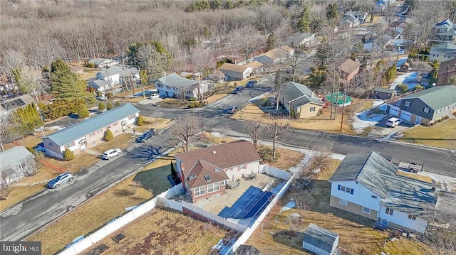 drone / aerial view with a residential view