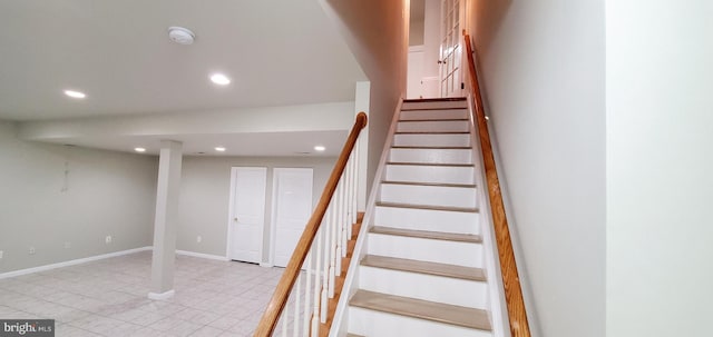 20153 Valhalla Sq, Ashburn, VA 20147 - stairs featuring baseboards and recessed lighting