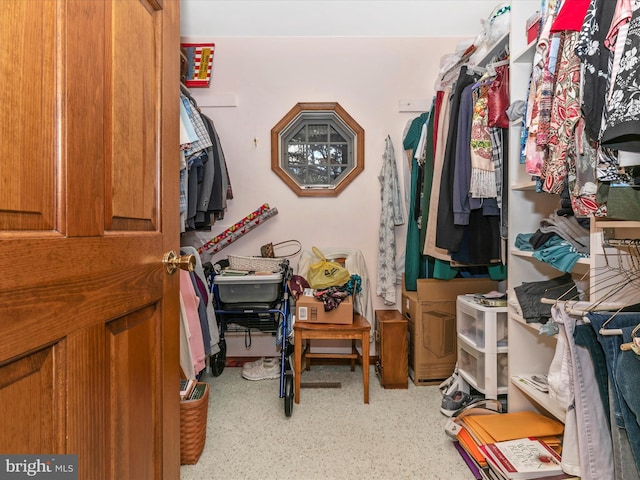 view of walk in closet