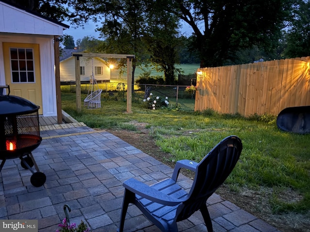 821 Jefferson Ave, Charles Town, WV 25414 - view of patio with a fire pit
