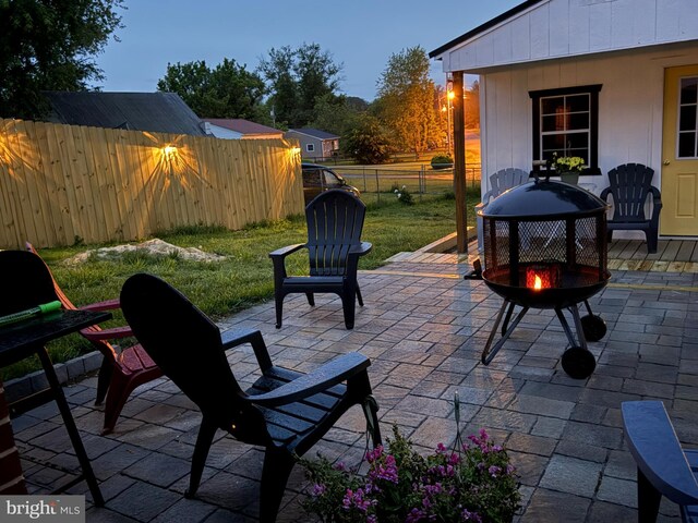 821 Jefferson Ave, Charles Town, WV 25414 - view of patio / terrace featuring an outdoor fire pit