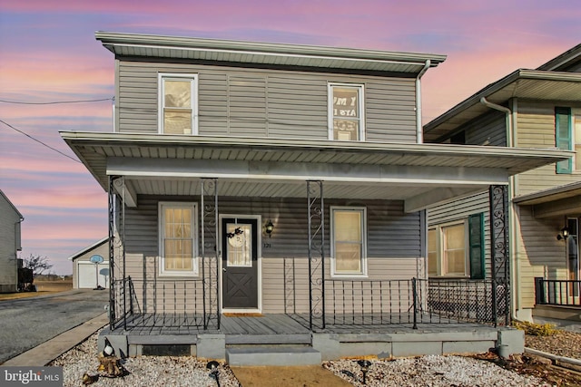 view of front of property with a porch