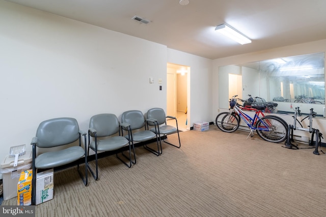 miscellaneous room featuring carpet and visible vents