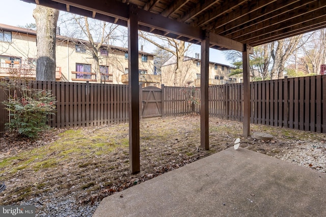 view of patio with a fenced backyard