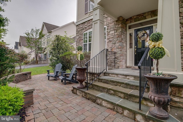 6735 Eckert Ct, Warrenton, VA 20187 - view of exterior entry with stone siding