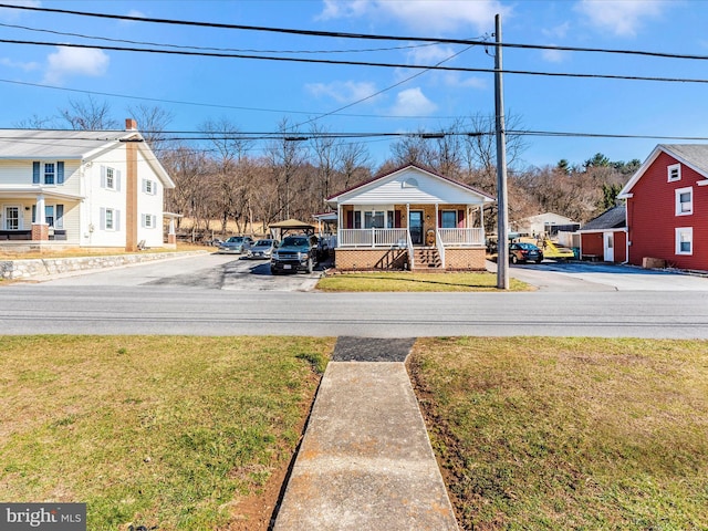 view of yard with a porch