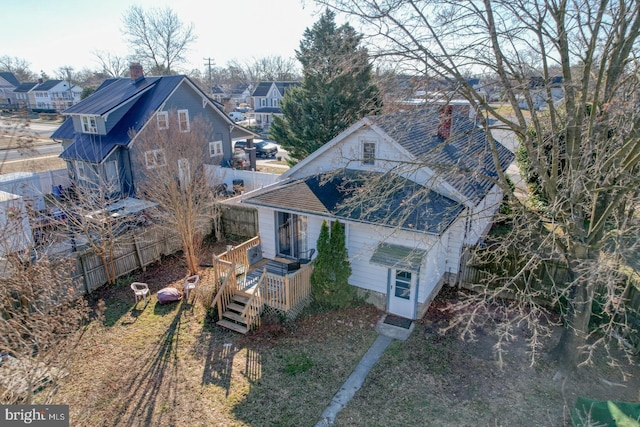 drone / aerial view with a residential view