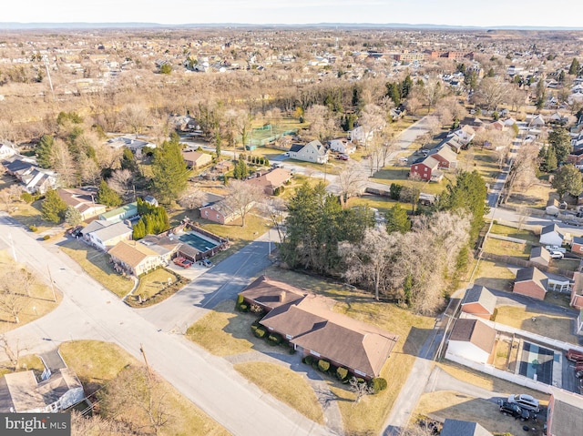 drone / aerial view featuring a residential view