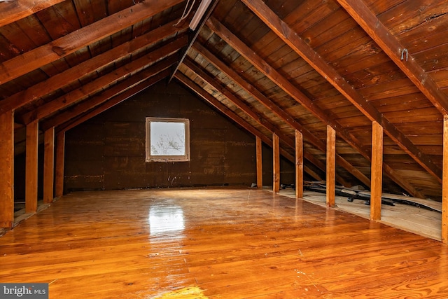 view of attic