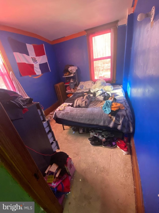 bedroom featuring carpet floors