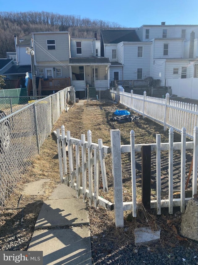 view of yard featuring fence private yard