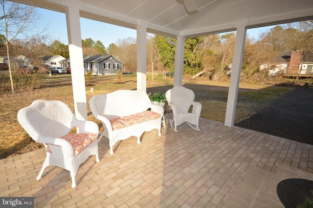 view of sunroom