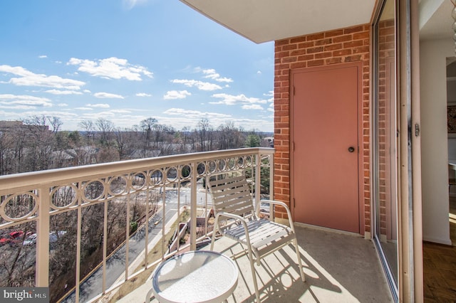 view of balcony