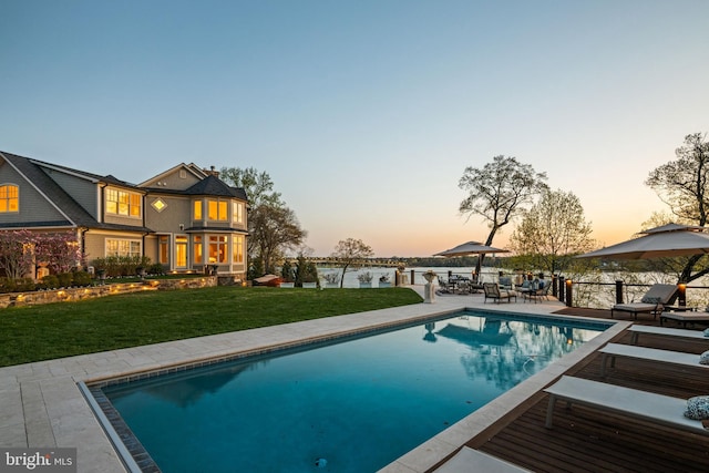 1900 Carrollton Rd, Annapolis, MD 21409 - pool featuring a lawn and a patio