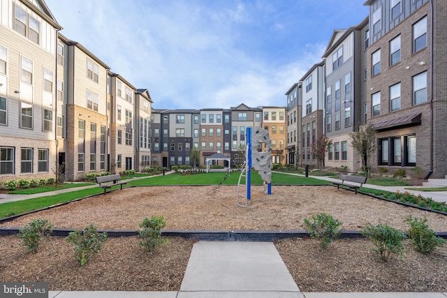 view of property's community with playground community